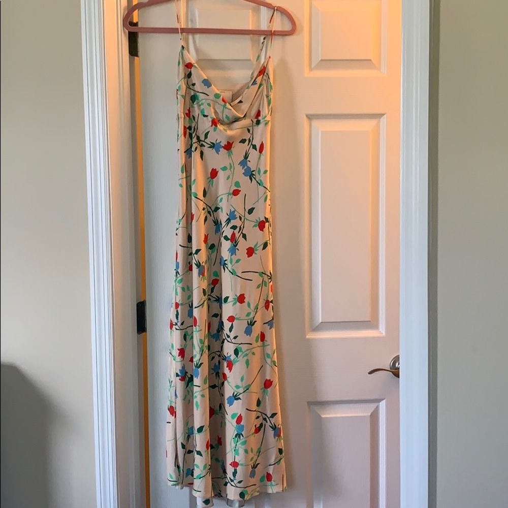 Silk floral dress